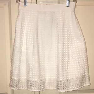 Loft White Eyelet Skirt Size 4P